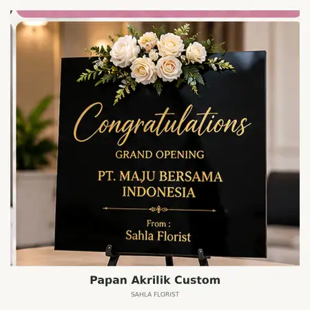 Papan Bunga Akrilik Lenteng Agung